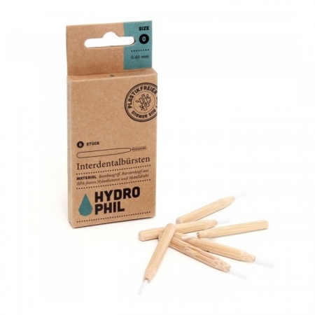 HYDROPHIL Szczoteczki do czyszczenia przestrzeni międzyzębowych 0,4mm 6szt